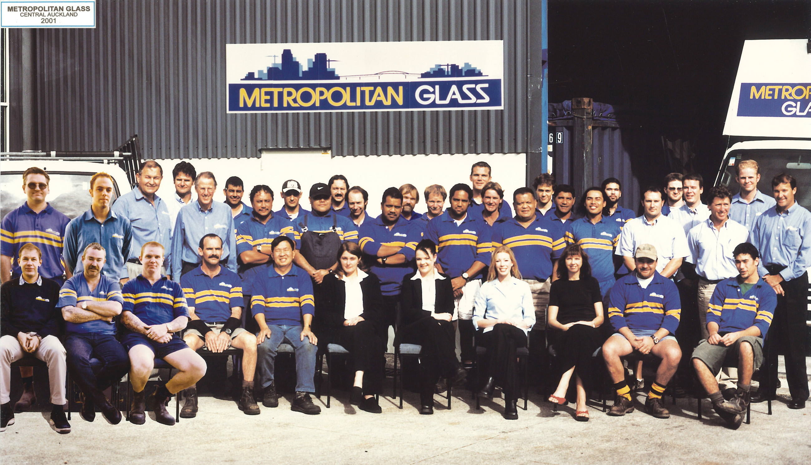 Metro Glass vintage photo of team