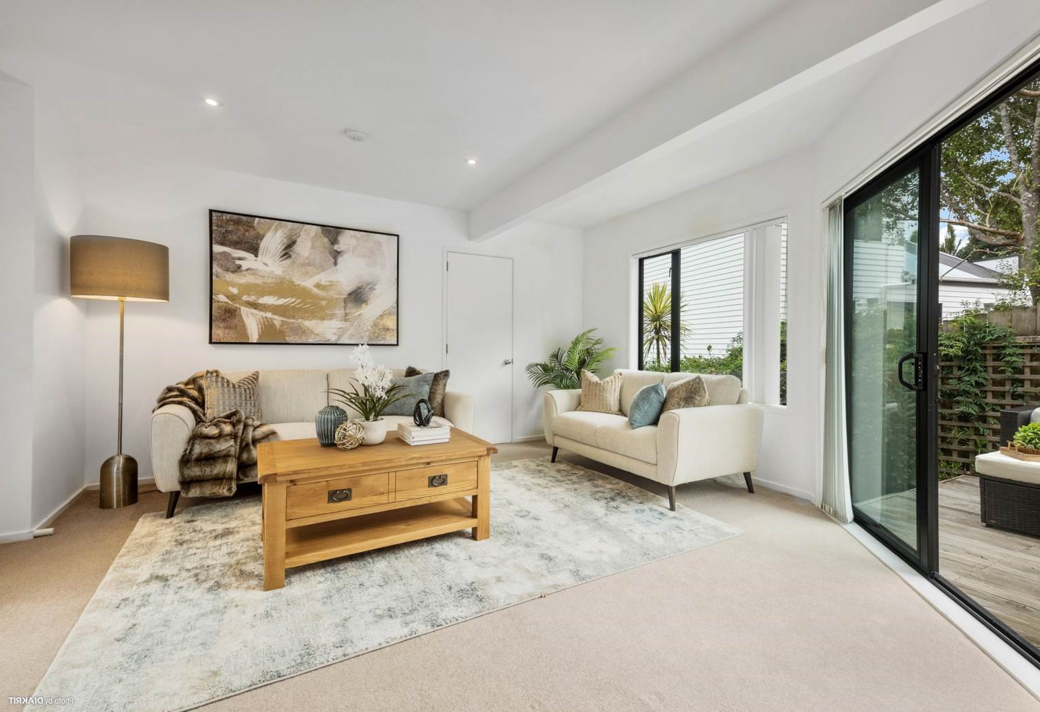 living room with double glazed windows