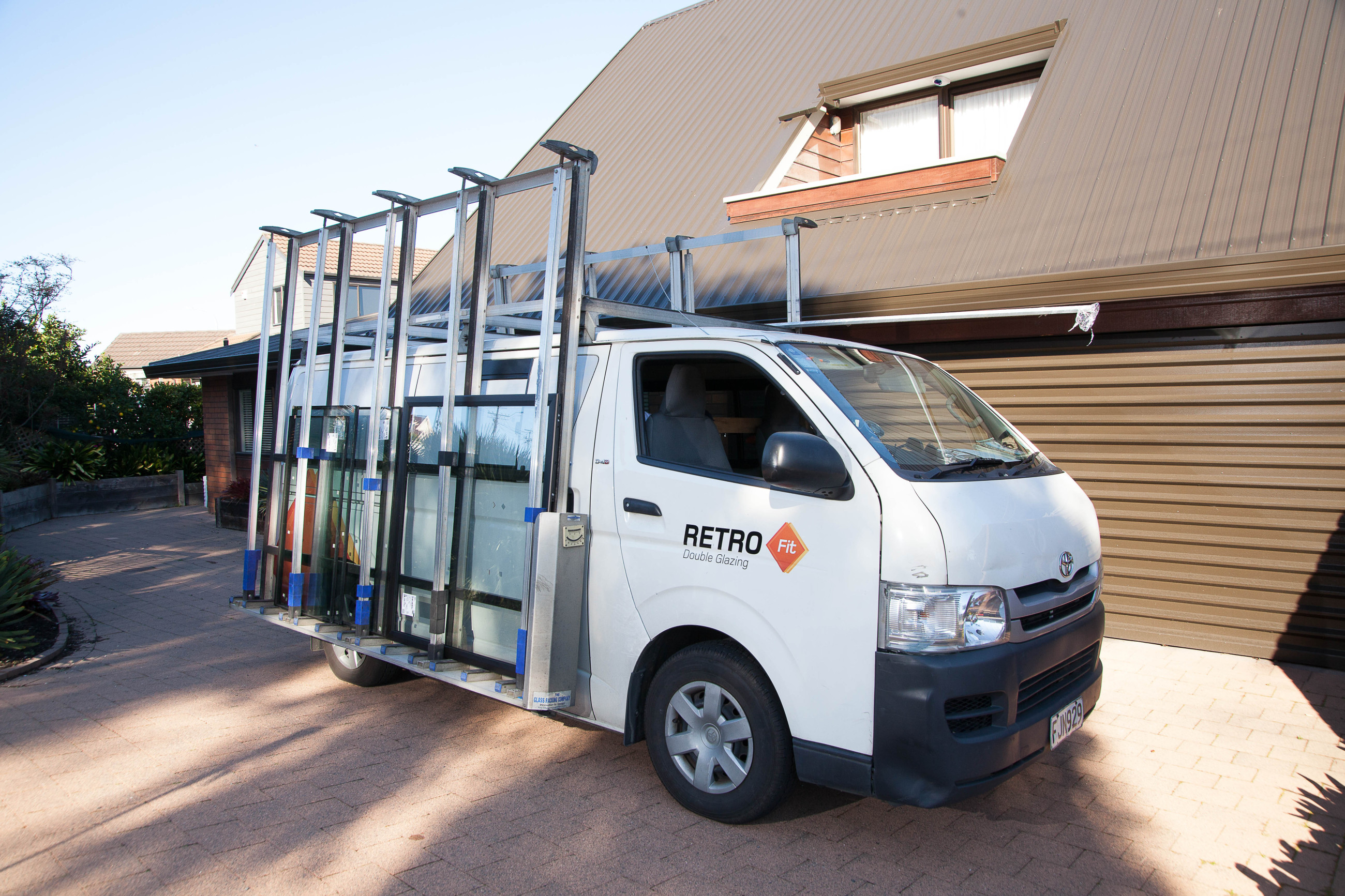 Retrofit Double glazing van delivering IGUs